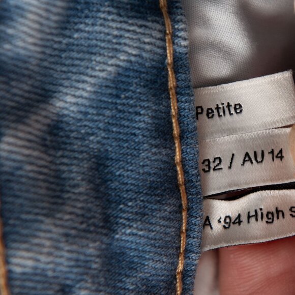 ABrand 94 High Slim Jeans Walkaway Denim Light Blue Size 32 Petite New - Picture 6 of 8